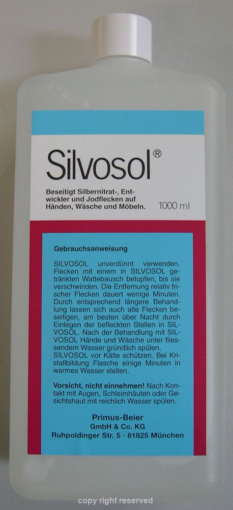 SILVOSOL 1000ml - do usuwania Azotanu srebra