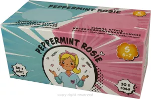 Rękawice nitrylowe STYLE PEPPERMINT ROSIE, bez pudrowe (op. 60 szt.) M miętowo-różowe